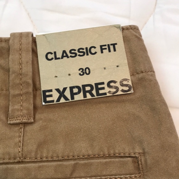 Express Size 30 Classic Fit Brown Cargo Shorts - Picture 4 of 5